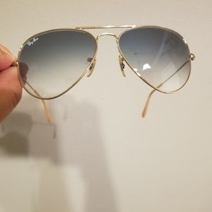 Ray Ban Gradient Aviators Gold/Blue